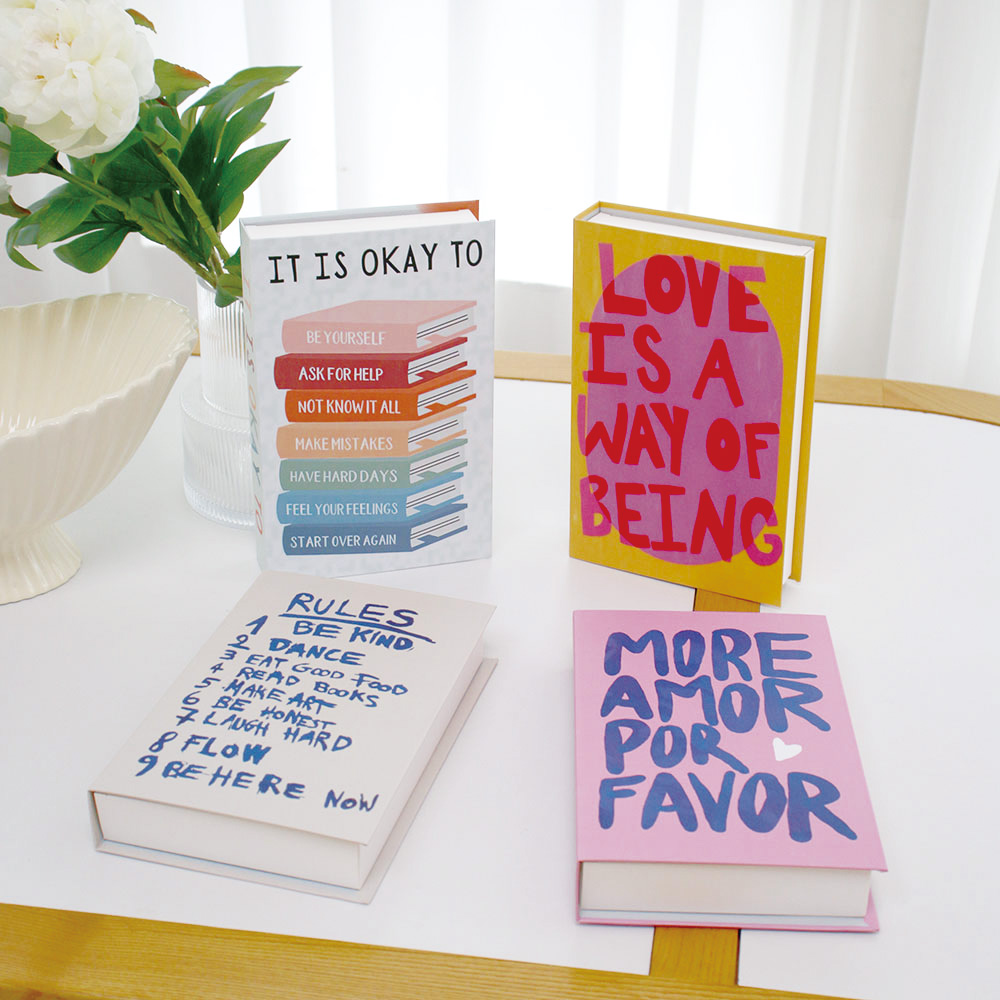 Home Decor Za - Caixas de Livros Decorativas de Luxo,