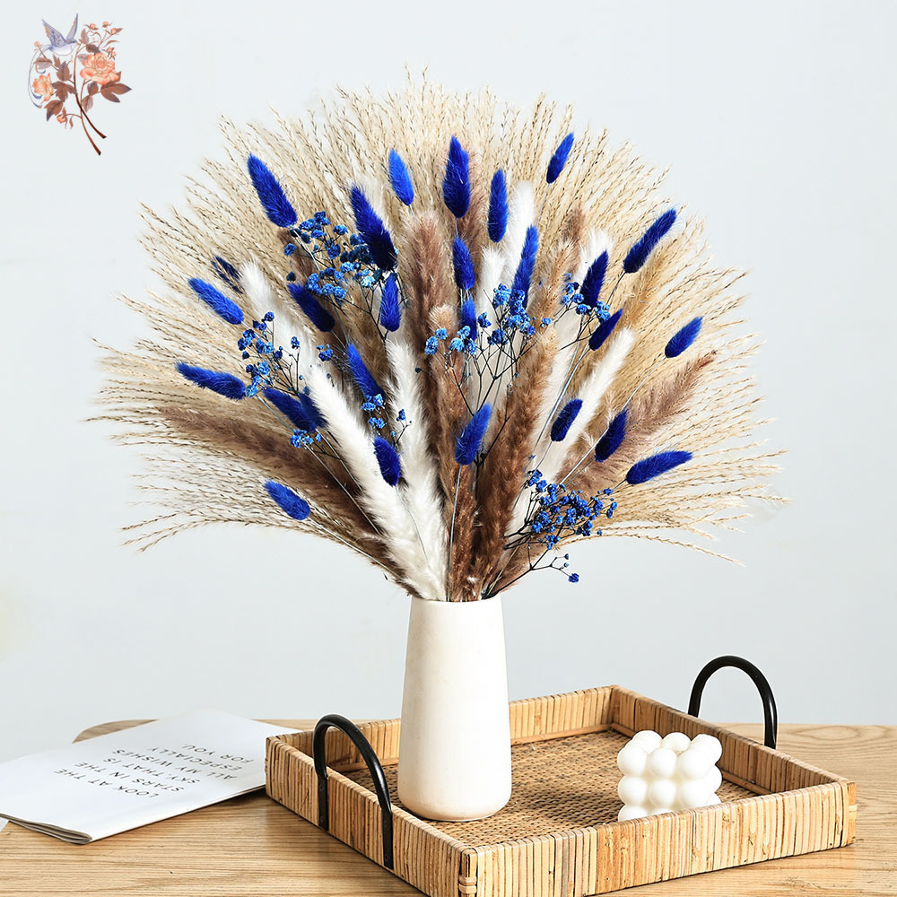 Pampas Grass Decor - 70 haste azul fofo coelho cauda