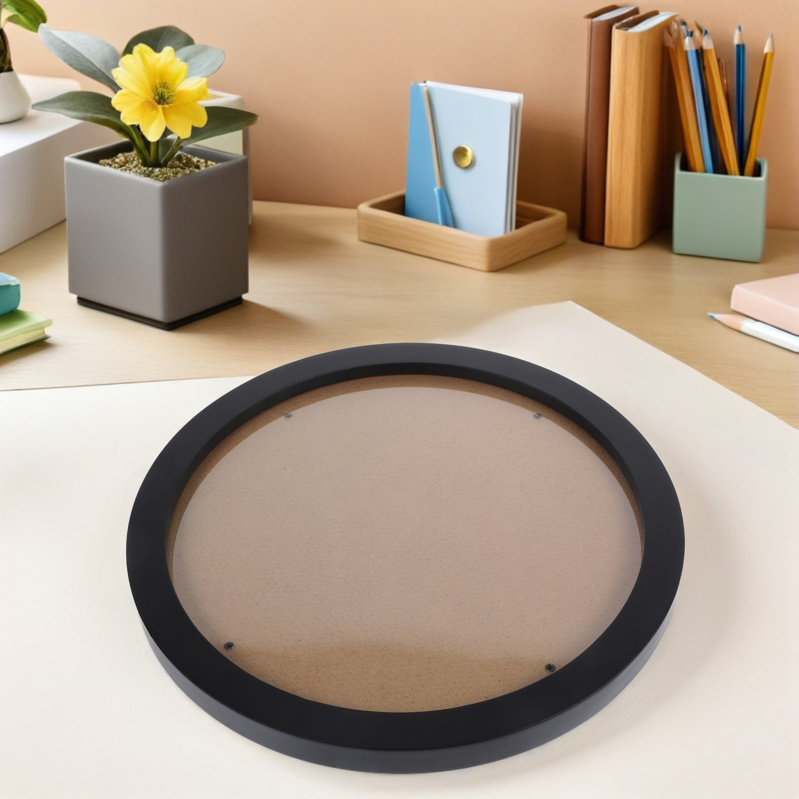 Bamboo Photo Frame - Moldura Redonda para Exibição de Bordados