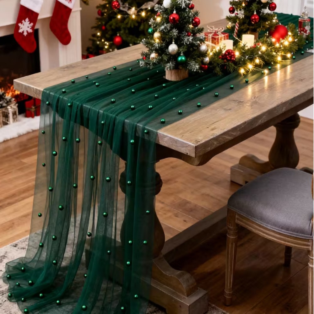 Linen Table Runner - Caminho de Mesa Luxuoso e Romântico