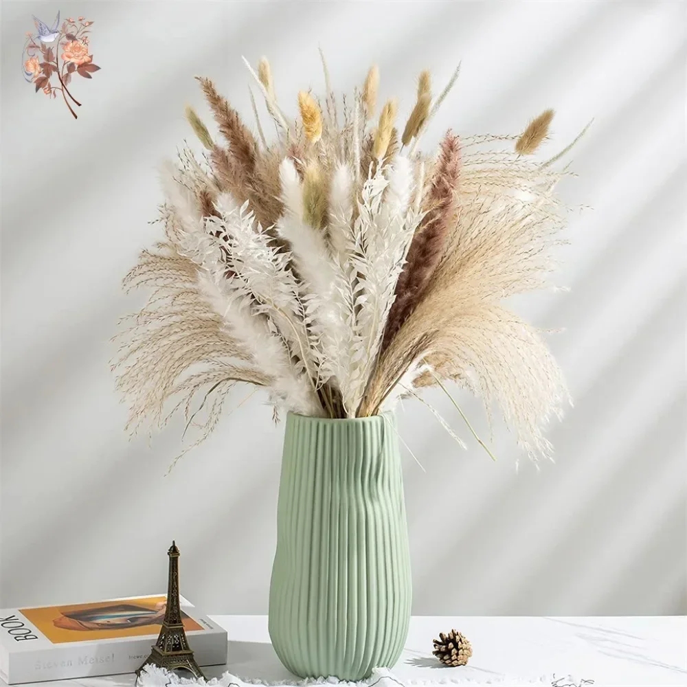 Pampas Grass Decor - 88 Peças de Grama Pampas Natural