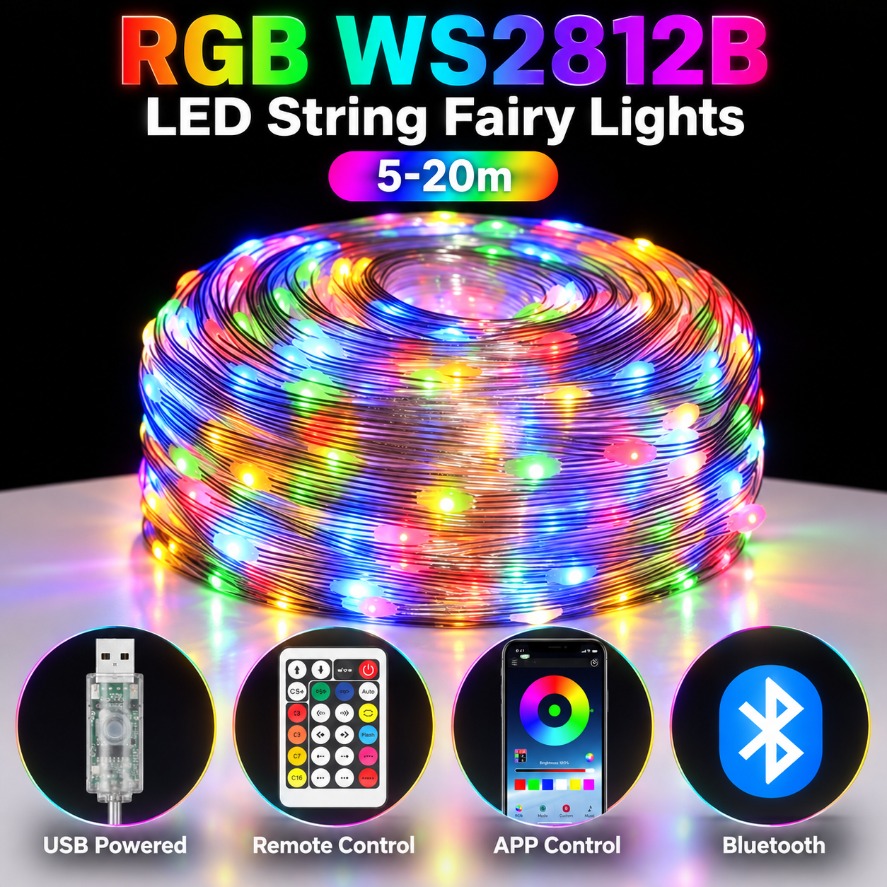Home Decor Free App - Luzes de Fada LED RGB WS2812B