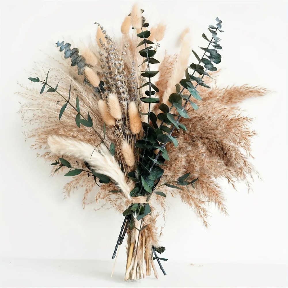 Pampas Grass Decor - Buquê de flores secas naturais, 80