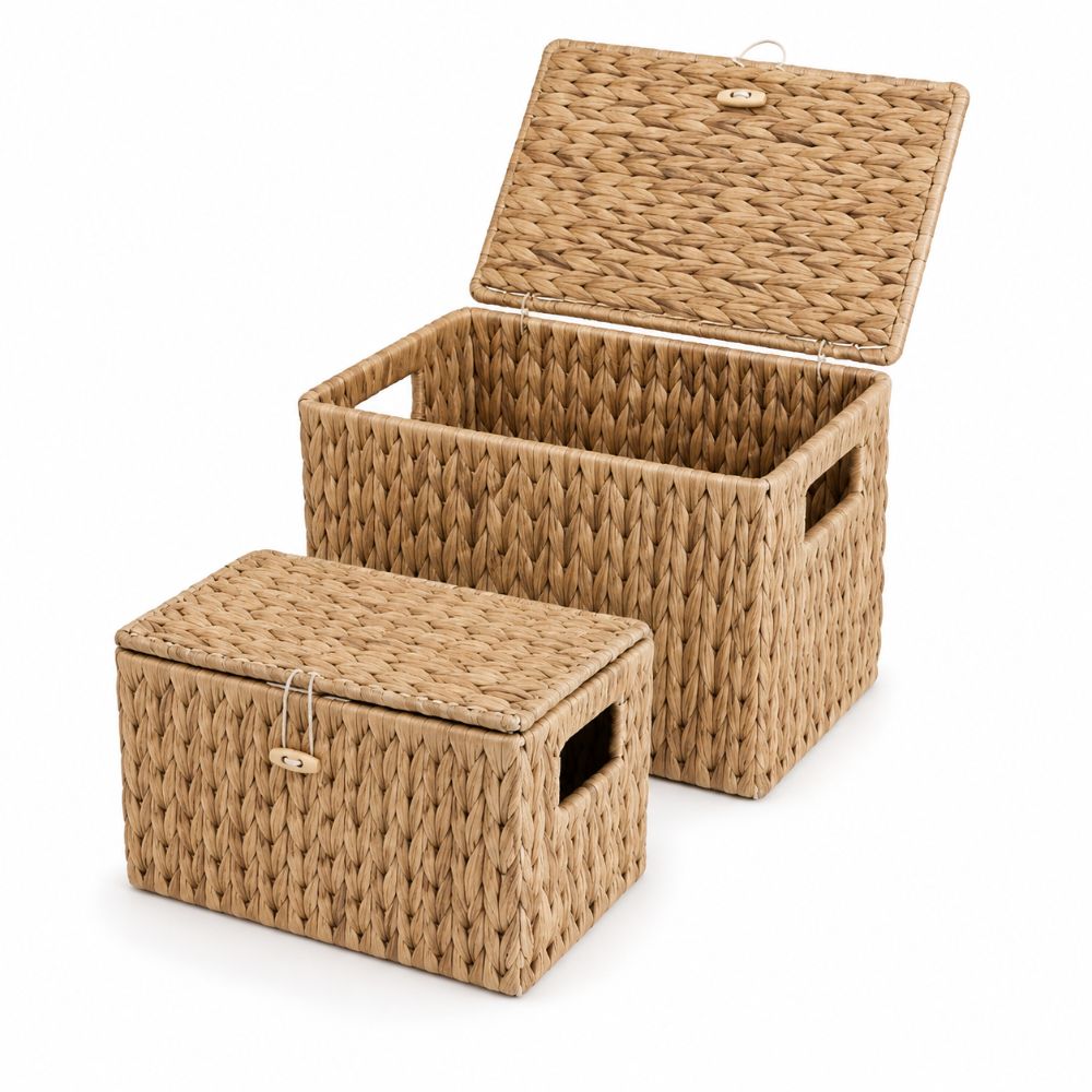Rattan Plant Basket - Cesto Organizador Retangular de Jacinto Aquático