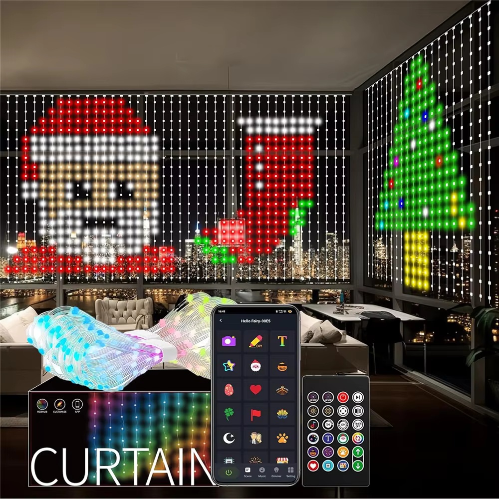 Home Decor Free App - Luzes de Cortina LED Inteligentes RGB
