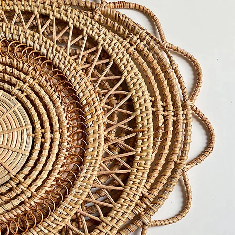 Bandeja redonda de vime, trama - Rattan Plant Basket avaliação e preço