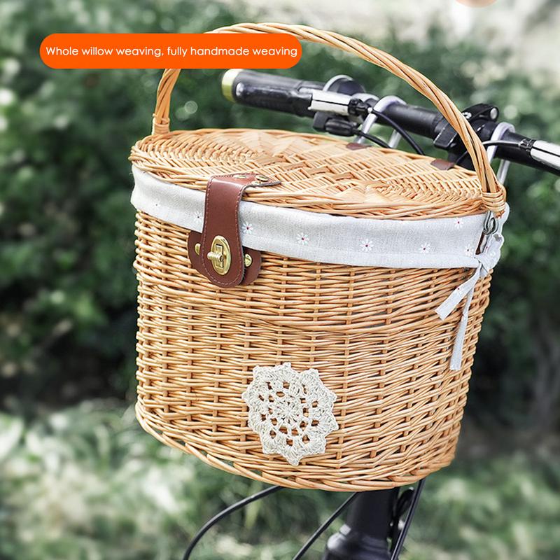 Cesta de guidão de vime para a - Rattan Plant Basket avaliação e preço
