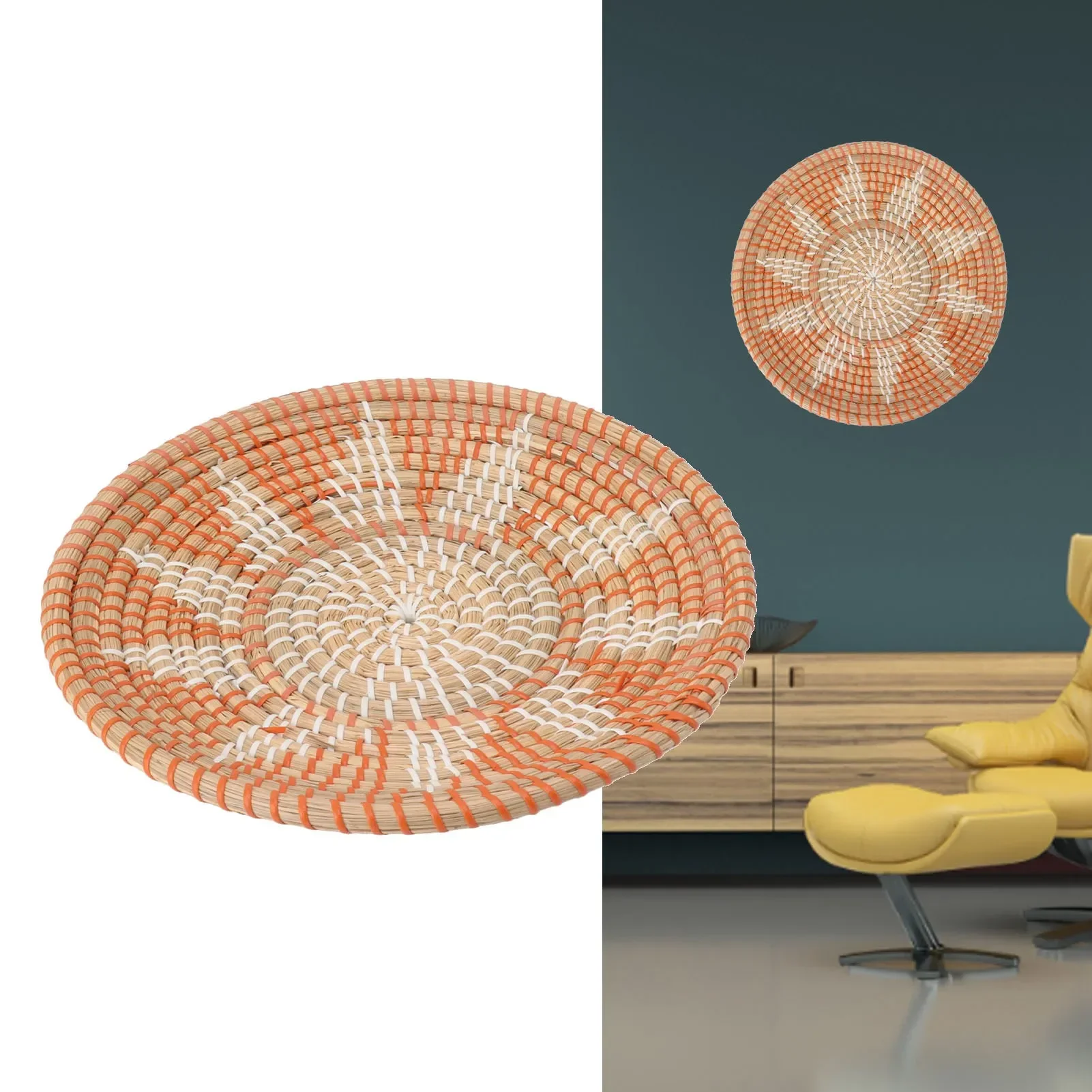 Ornamentos de parede de grama  - Rattan Plant Basket avaliação e preço