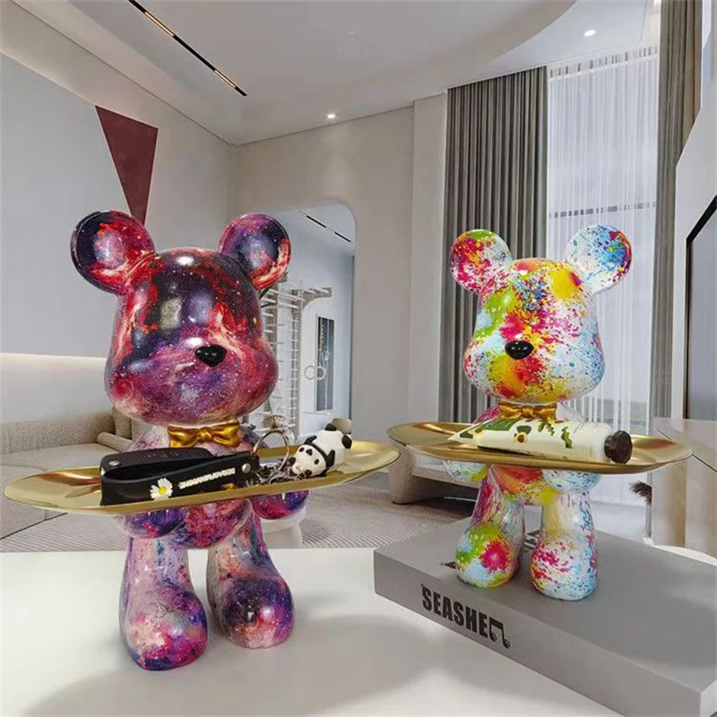 Estatueta de urso grafite 29cm - Home Decor Y2K avaliação e preço
