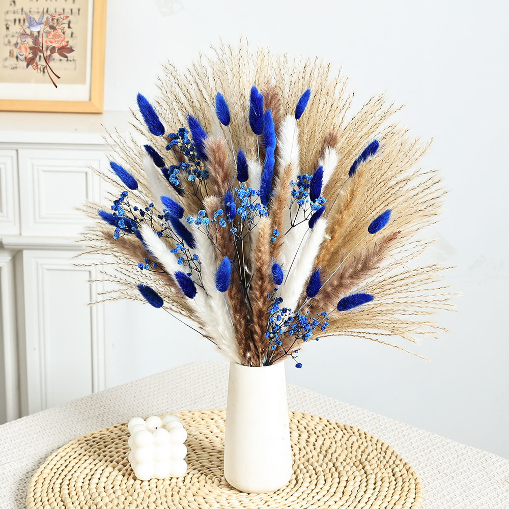 70 haste azul fofo coelho caud - Pampas Grass Decor avaliação e preço