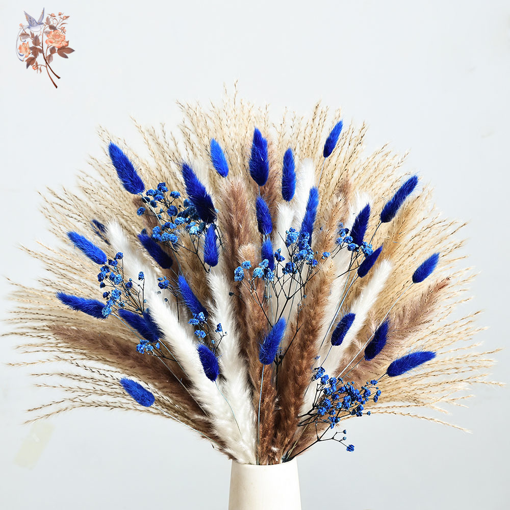 70 haste azul fofo coelho caud - Pampas Grass Decor avaliação e preço
