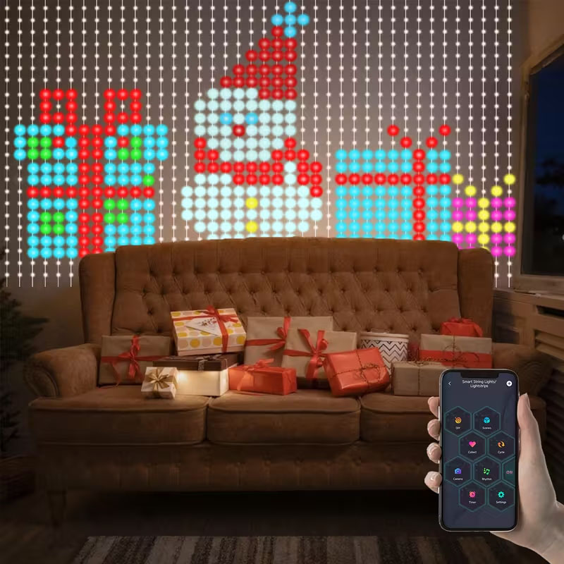1/2 pçs 400leds cortina inteli - Home Decor Free App avaliação e preço