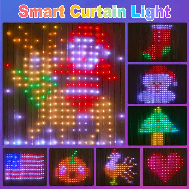 1/2 pçs 400leds cortina inteli - Home Decor Free App avaliação e preço