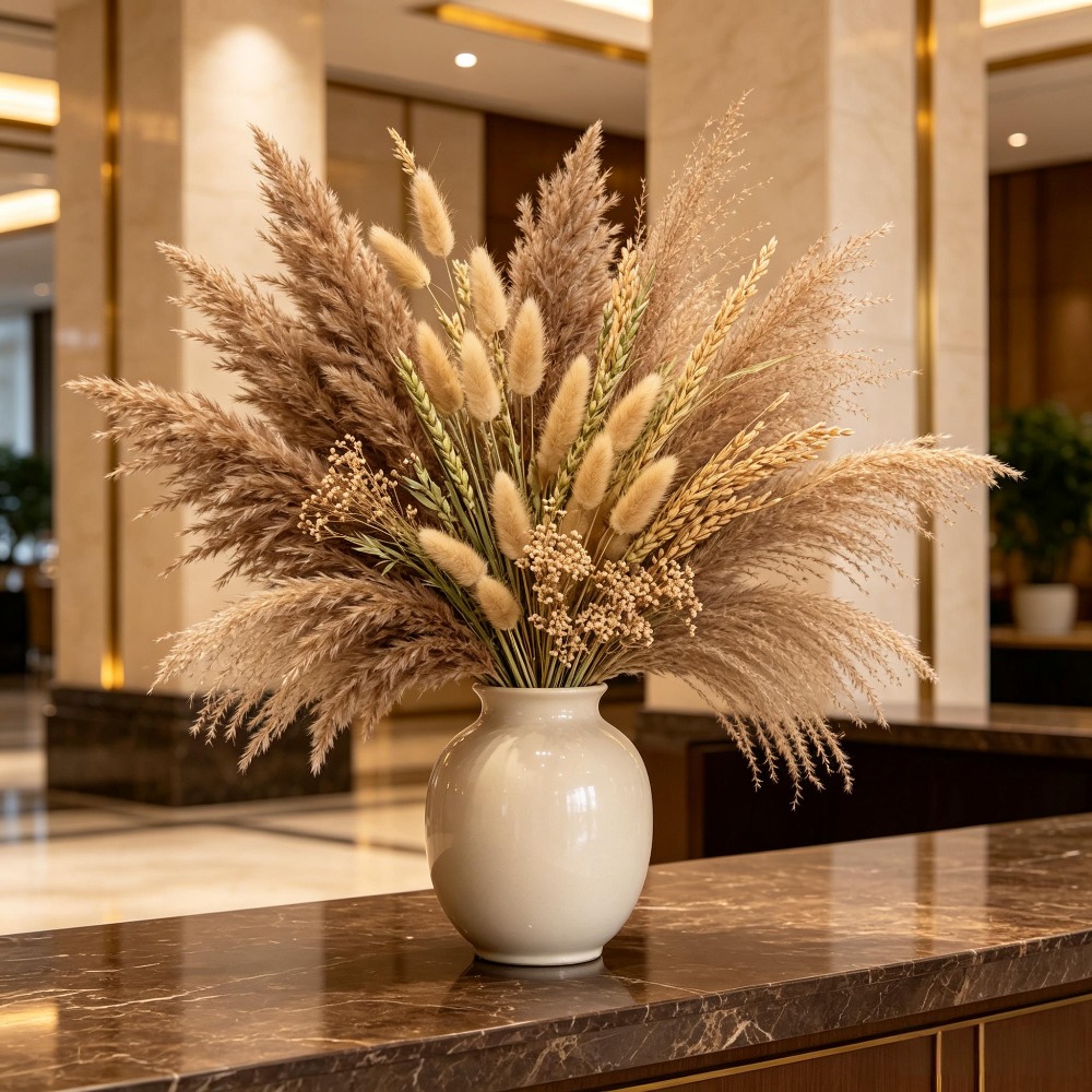 1 ramo de flores secas mistas, - Pampas Grass Decor avaliação e preço