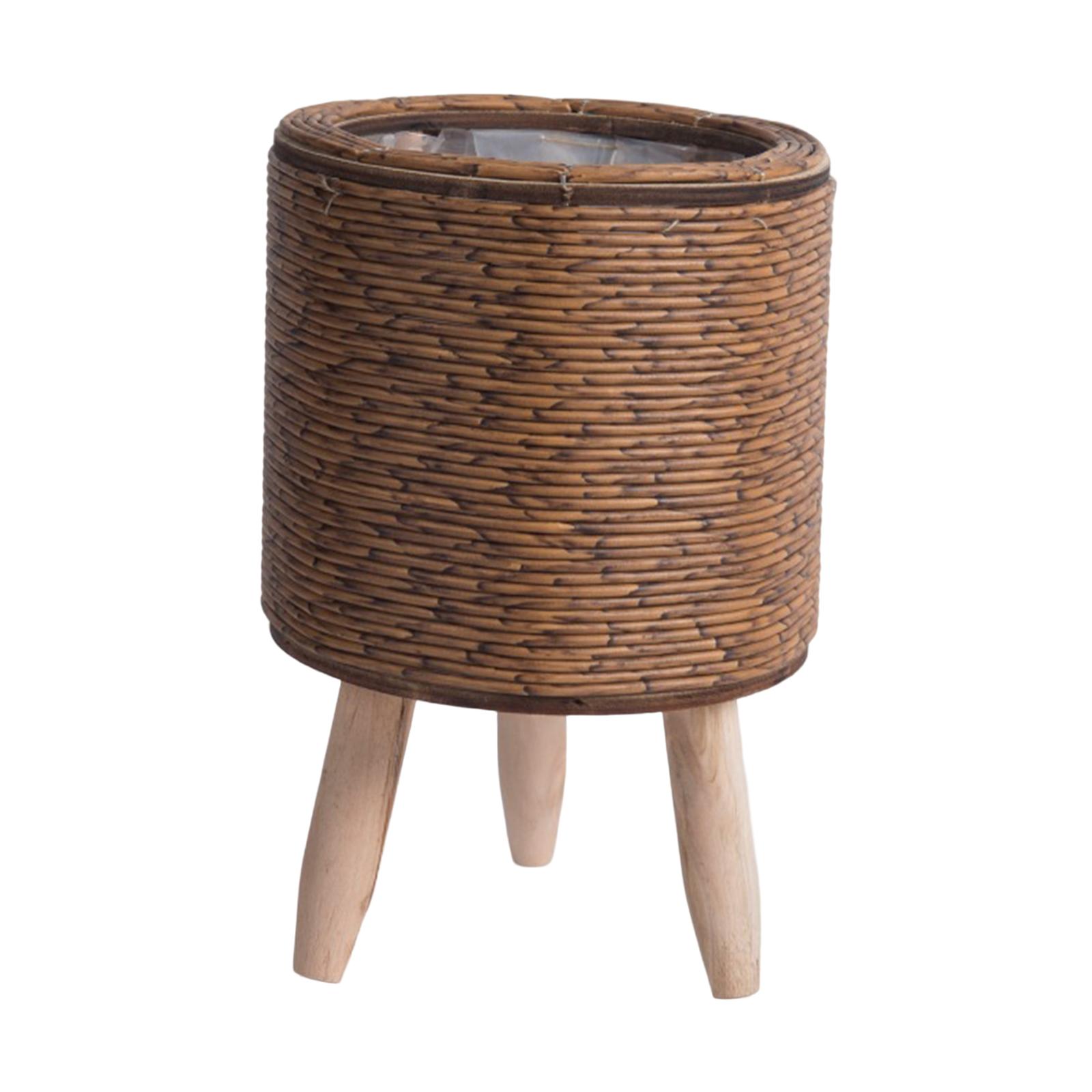 2x Cesto de Vime com Pés para  - Rattan Plant Basket avaliação e preço