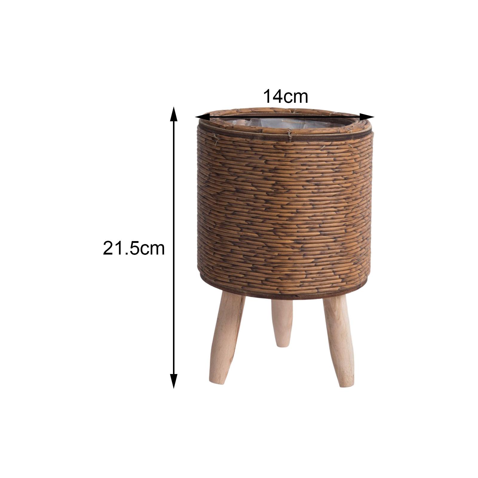 2x Cesto de Vime com Pés para  - Rattan Plant Basket avaliação e preço