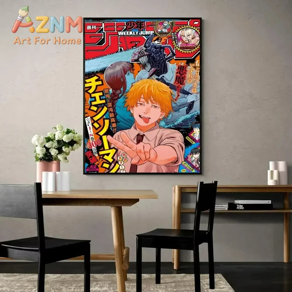 AZNM Chainsaw Man, arte em tel - Home Decor Magazine avaliação e preço