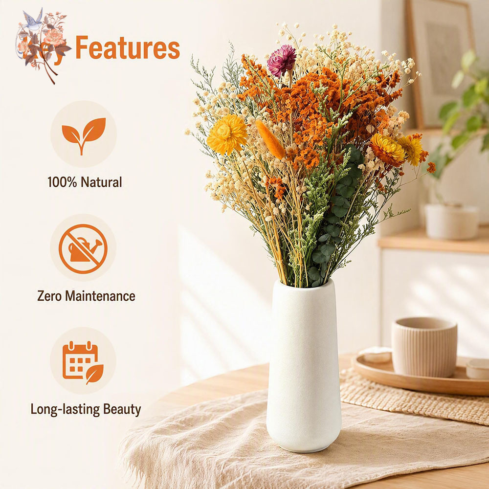 Buquê de Flores Secas de Outon - Pampas Grass Decor avaliação e preço
