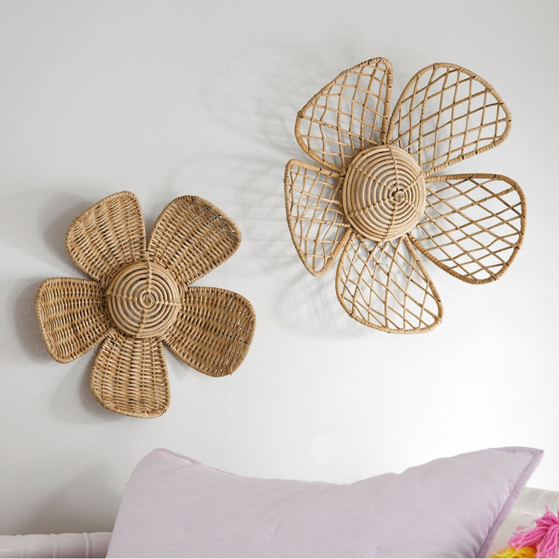 Ins nórdico tecido rattan flor - Home Decor Za avaliação e preço