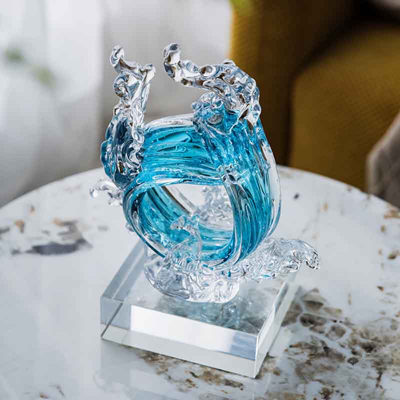 Luxo Vidro Artesanato Escultur - Home Decor Y2K avaliação e preço