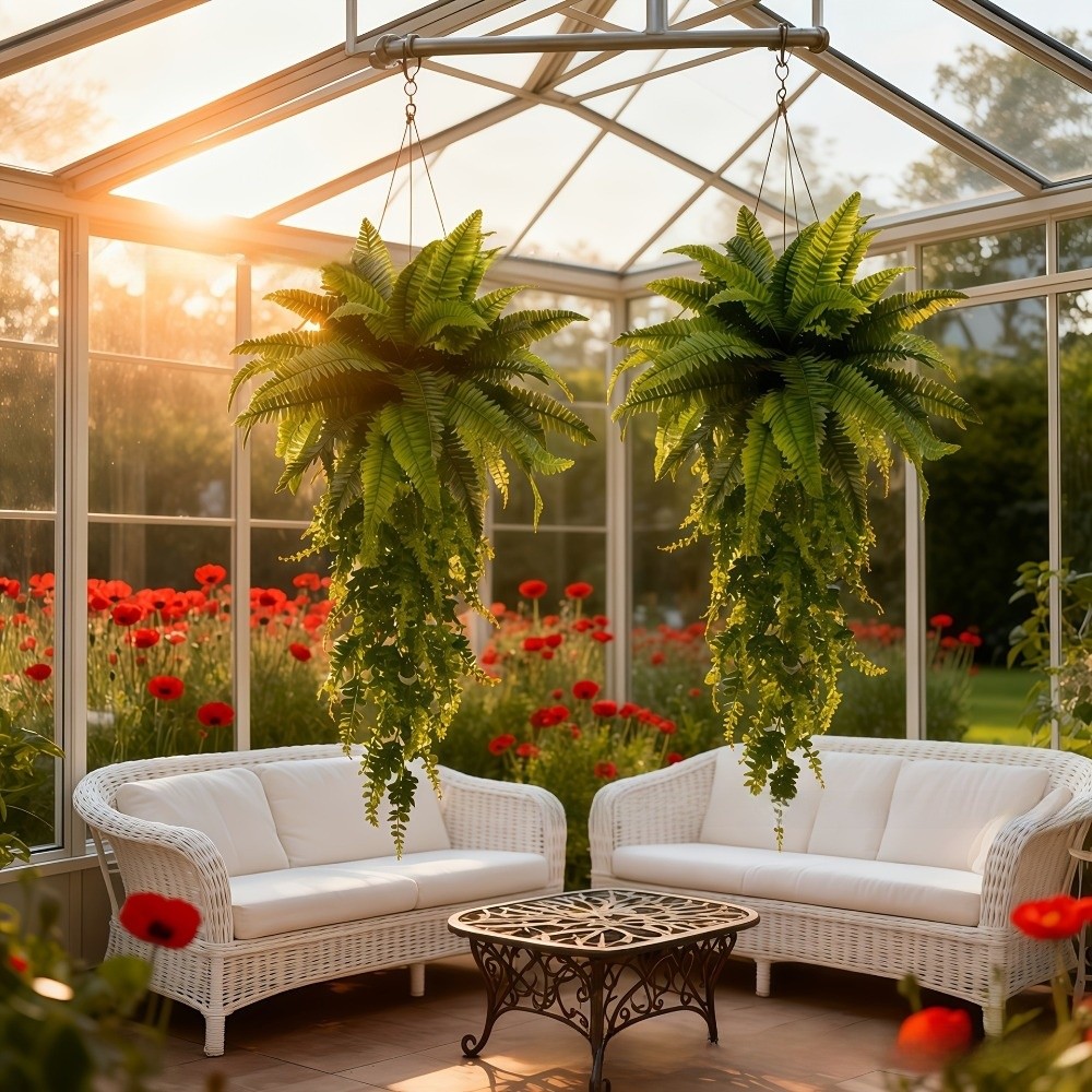 Planta Artificial de Plástico  - Rattan Plant Basket avaliação e preço