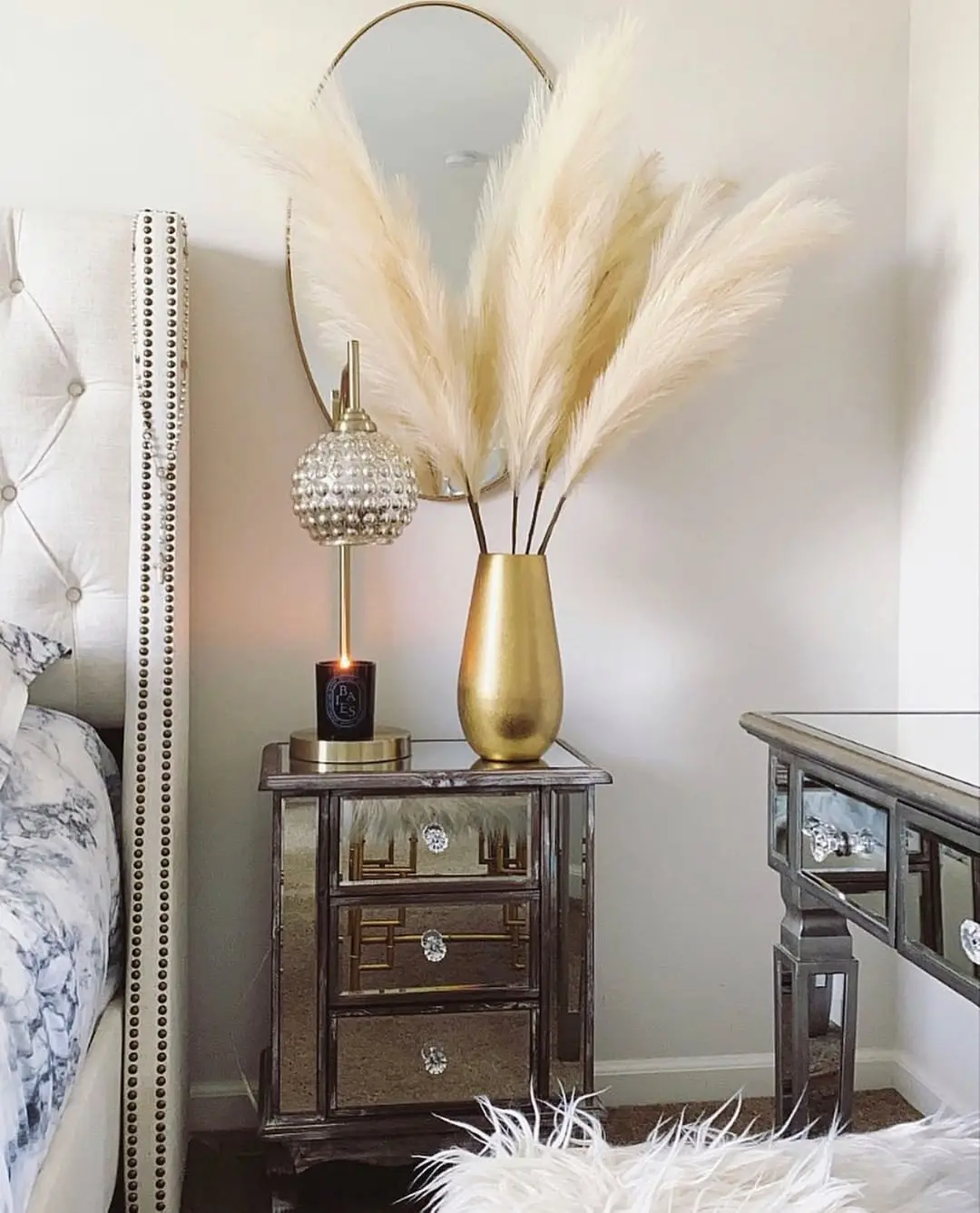 Grama artificial falsa de pamp - Pampas Grass Decor avaliação e preço