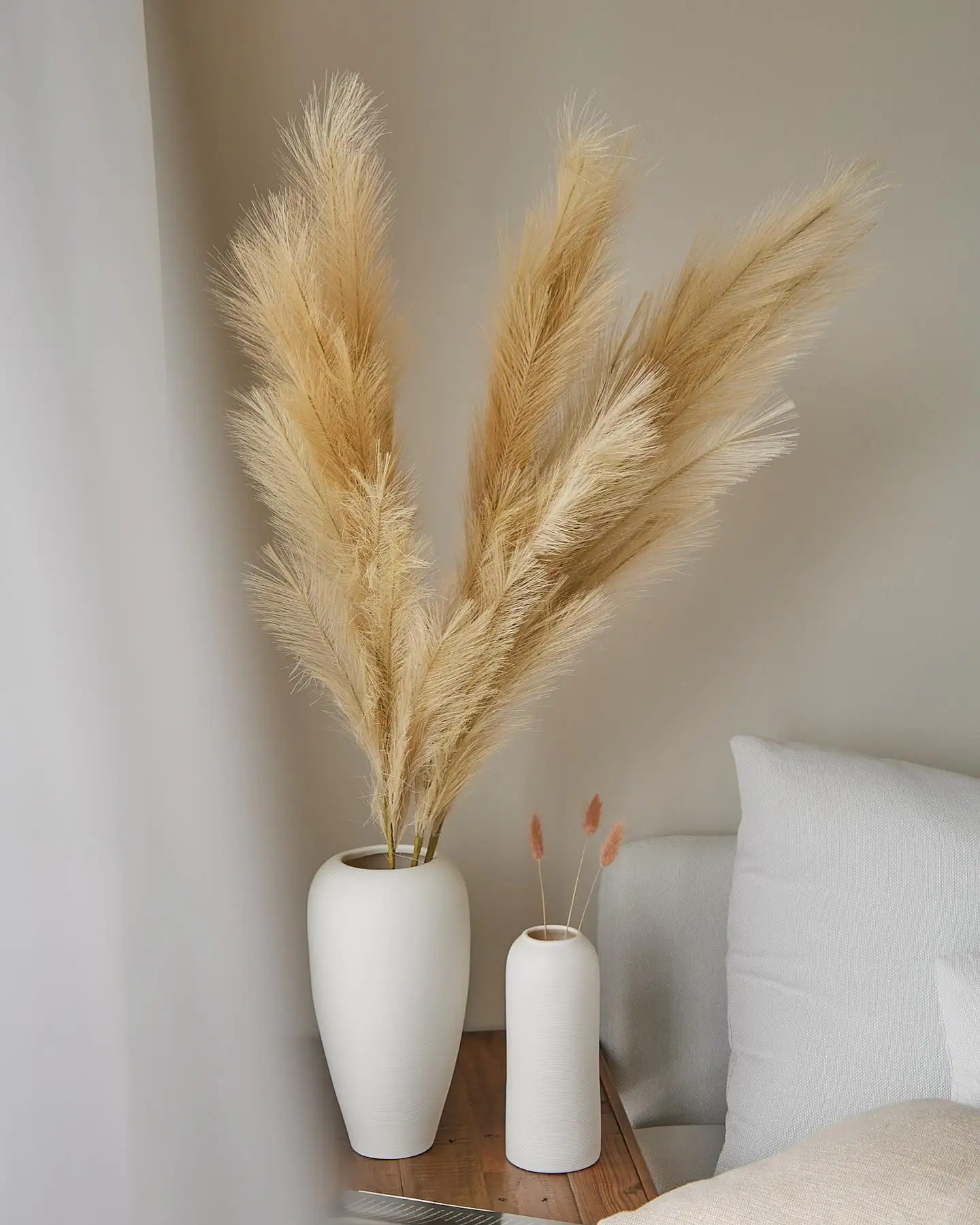 Grama artificial falsa de pamp - Pampas Grass Decor avaliação e preço