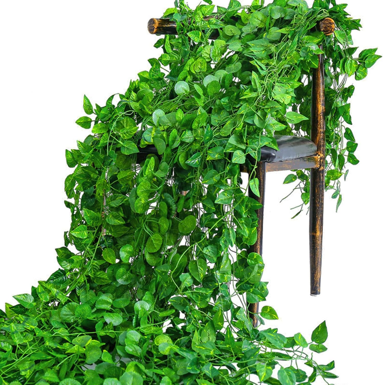 Folha de hera verde artificial - Rattan Plant Basket avaliação e preço